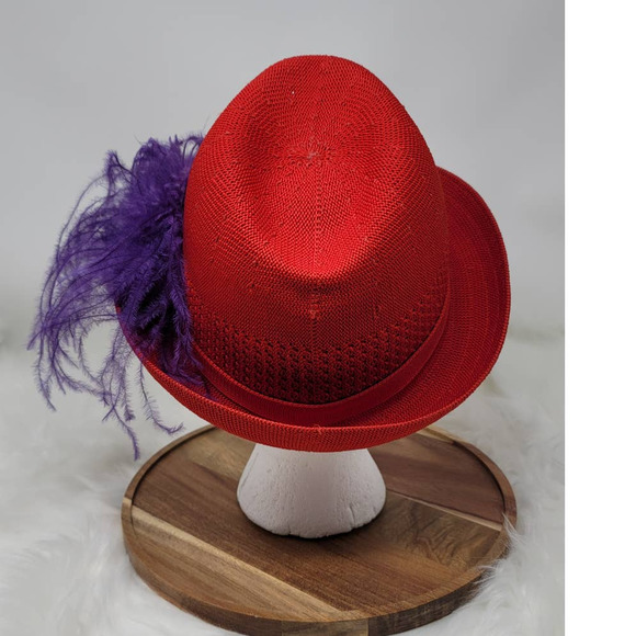 Something Special Red Hat Ladies Hat Red/Purple - Picture 3 of 5